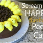Screaming Happy Sunflower Peeps CAKE!