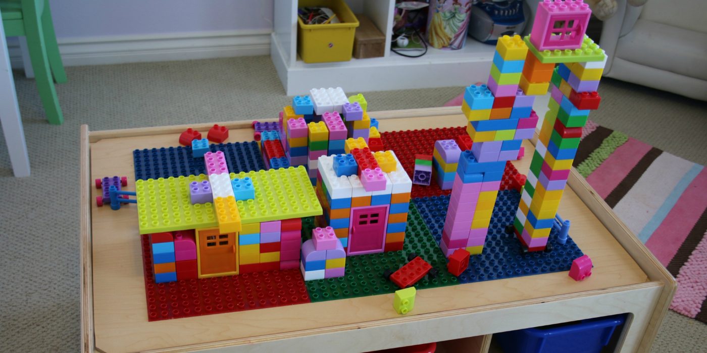 lego building block table