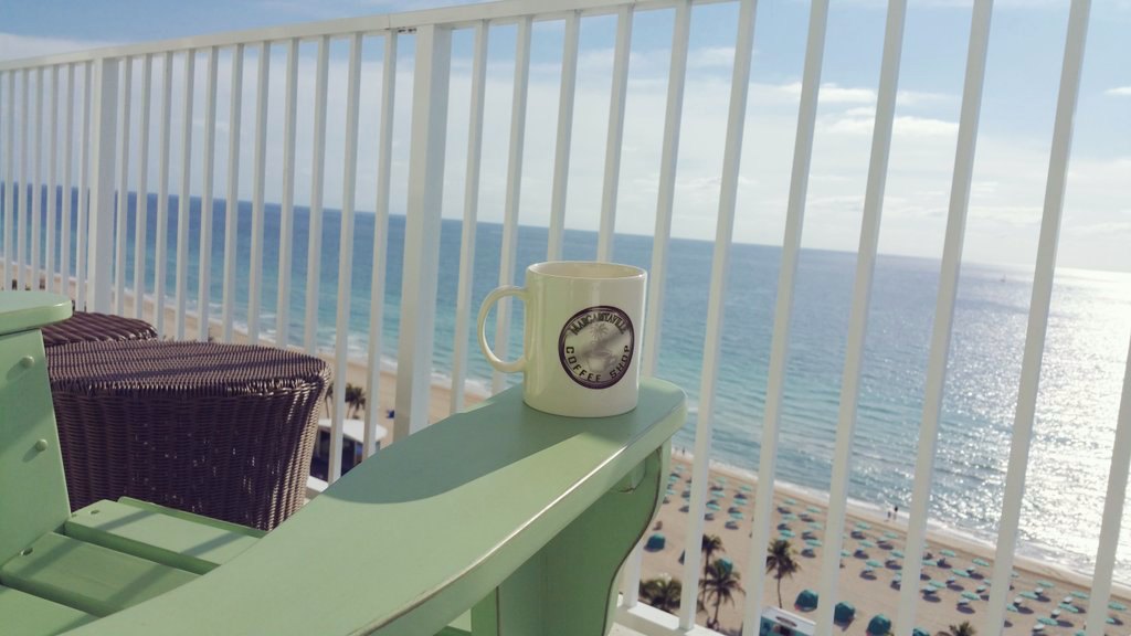 coffee on balcony
